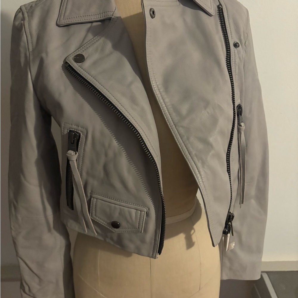 Women's Gray Biker Jacket